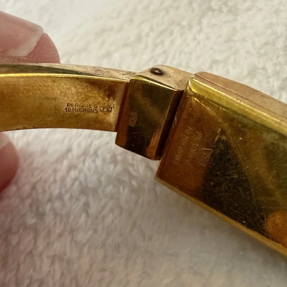 Rovano Gold Watch set in Green Starry Gold Bangle